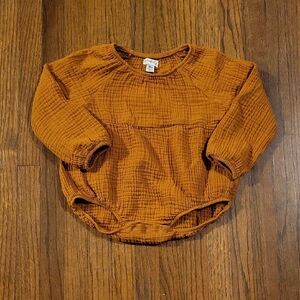 Wonderly Kids Long Sleeve Shirt in Warm Brown